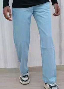 Light Blue Straight Leg Jeans