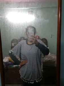 Striped Cover Up with Tassels