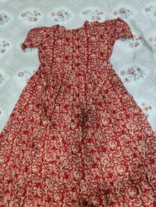 Maroon Rayon Kurta/Frock/Gown