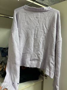 Lavender Cable-Knit Floral Cardigan💜