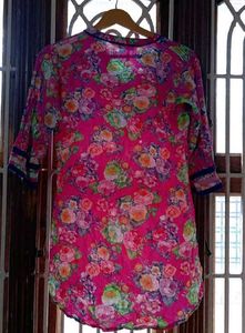 Floral Print Tunic Top