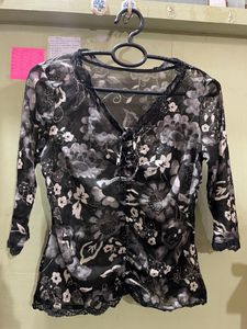 Therebelinme Flora Print Bell Sleeves Tops