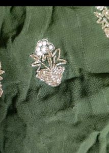 Green Embroidered Kurta Set