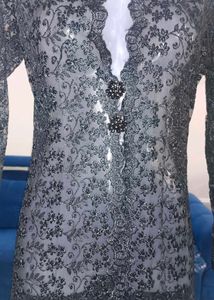Elegant Black Lace net dress