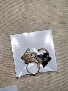 Set Of 5 Gold Plated Hoop Butterfly 🦋 Earrings