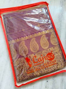 Elegant Purple Soft Banarasi Silk Saree