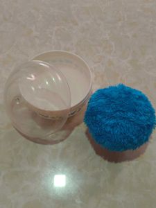 Vintage Powder Puff with Container