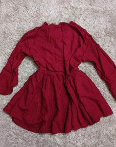 Red Long Sleeve Top