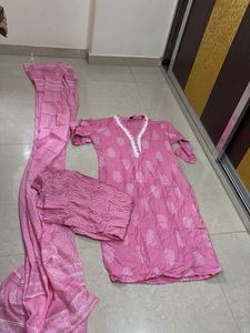 Pink Printed Kurta