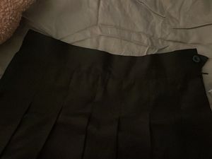 Black Pleated Y2K Punk Skirt