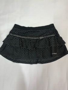 Polka Dot Layered Mini Skirt