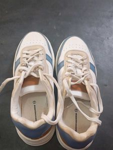 Casual White &amp; Blue Sneakers