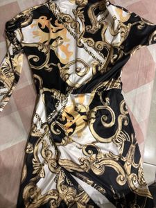 Chic Patterned Party Dress