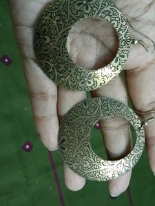 Boho Chic Etched Hoop Earrings