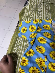 Sunflower Print Tie-Front Top