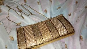 Gold Rhinestone Clutch