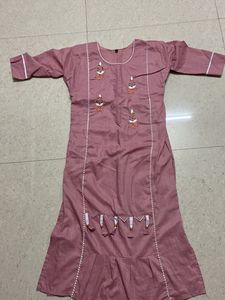 Embroidered Pink Kurta