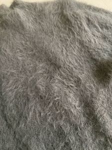 Gray Fuzzy Knit Sweater