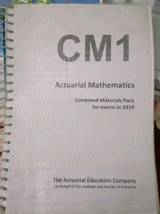 CM1 acturial Science Books (Acturial Mathematics)