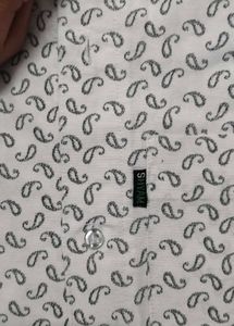Cream Printed Shirt For Boys