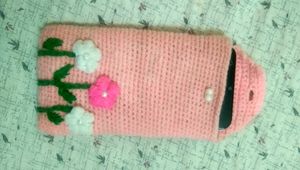 Floral Crochet Phone Pouch