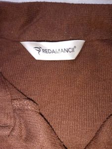 Brown Long Sleeve Top
