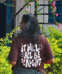 Brown Graphic Print T-Shirt