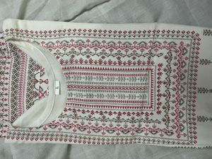 Classic Pink White Kurta