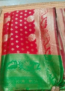 Green And Red Saree....❤️🫶