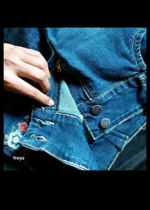 Trendy High-waist Jeans For Women With Flower