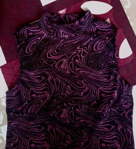 Patterned Sleeveless Top