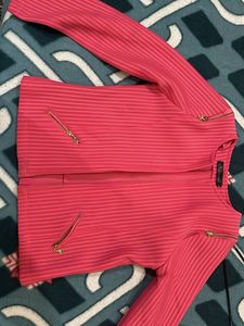 Pink Striped Jacket