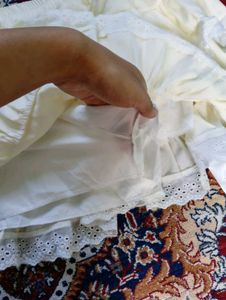 light yellow lolita lace Tiered Ruffle Mini