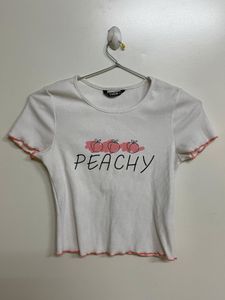 Peachy Graphic Crop Top
