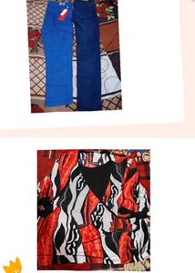 Combo Set Stylish Denim Jeans With Crop Top