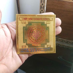 24 ct. gold plated shree Lakshmi yantra