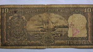 786 Starting 10 Rupees Black Note With Boat