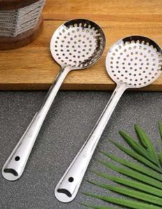 2 Steel Strainer , Chimta ,Steel Chani
