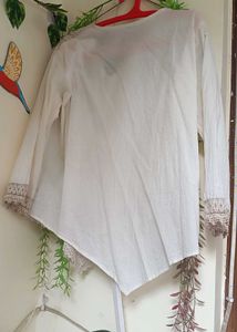 Elegant White Embroidered Top