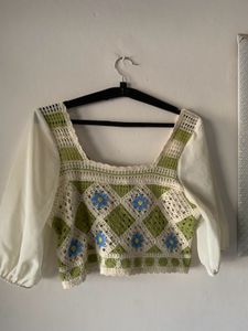 Crochet Floral Top