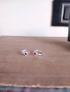 Pink Diamond Toerings Pure Silver