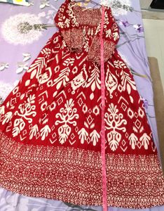 *New* Smockey Dress Maroon 42-50 Inches