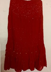 Limited Time Offer Long Red Skirt