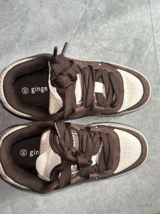 Stylish Brown &amp; White Sneakers