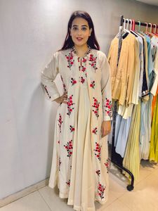 Long Indo We Gown With Detachable Jacket