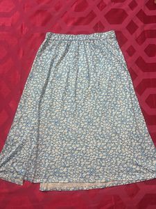 Floral Slit Midi Skirt