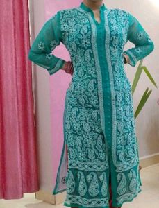 Elegant Embroidered Chikankari Kurta Without Inner