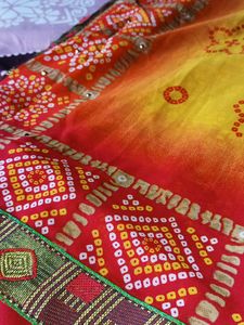 Chunri Print Chiffon Saree