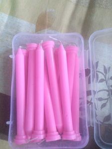 Pink Pillar Candles