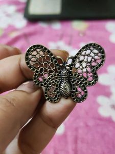 Beautiful Adjustable Oxidised Butterfly Ring